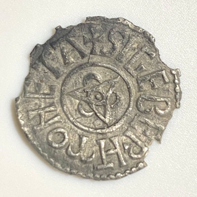 Coenwulf of Mercia Triple Aura Penny c. 805-810 Canterbury Mint. Moneyer Sigebeorht.​ Rev.